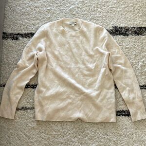 J.crew cream cashmere crew neck sweater size s